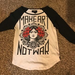 Traditional obey baseball tee